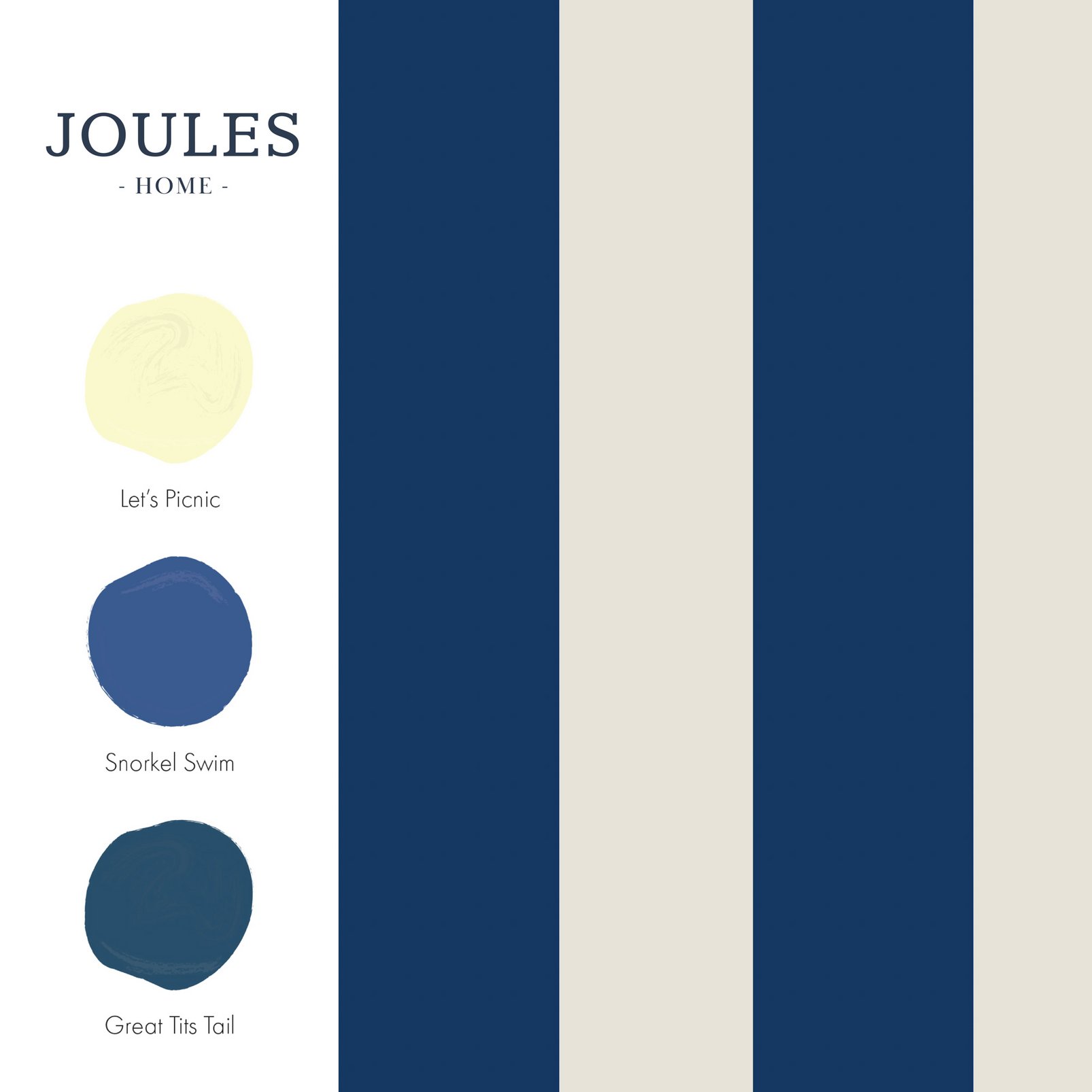 Joules Harborough Stripe Coast Blue Wallpaper