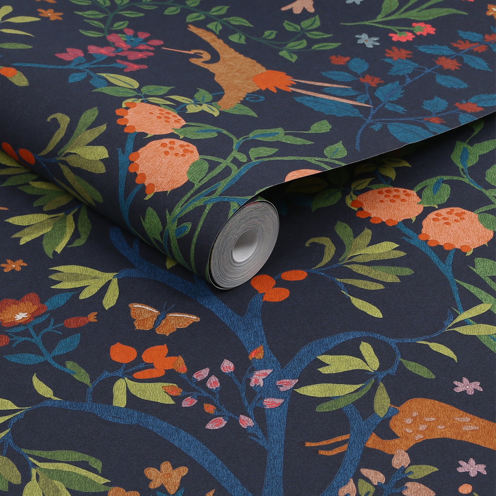 Joules Enchanted Woodland Navy Wallpaper