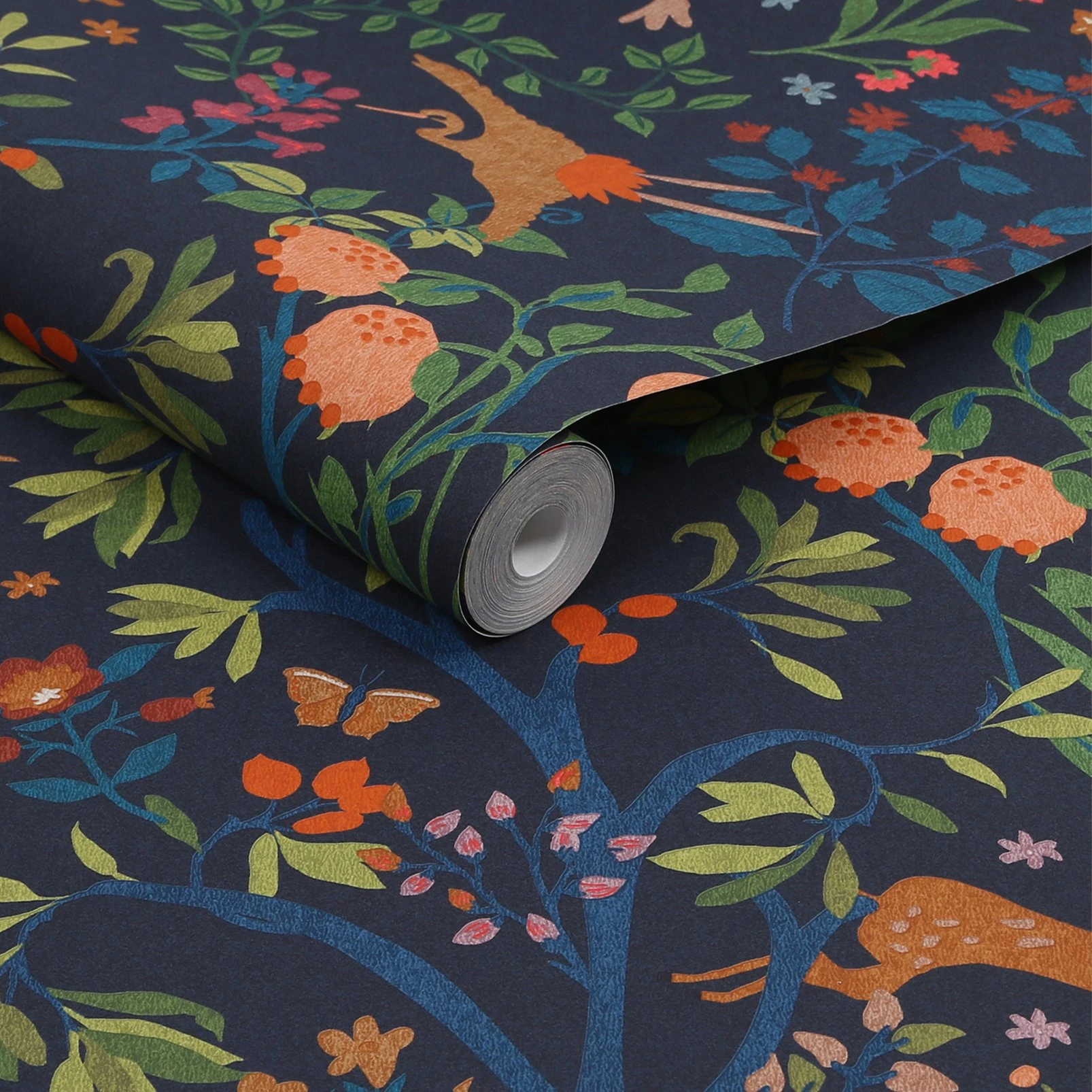 Joules Enchanted Woodland Navy Wallpaper