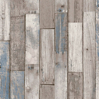 next distressed wood plank blue wallpaper