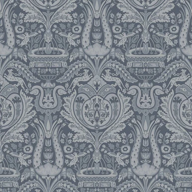 laura ashley heraldic damask dusky seaspray wallpaper