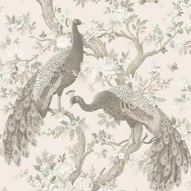 laura ashley belvedere soft truffle wallpaper