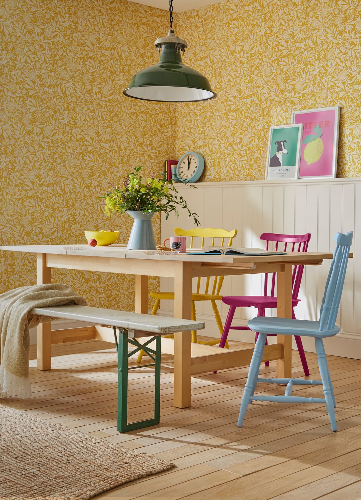 Joules Twilight Ditsy Antique Gold Wallpaper