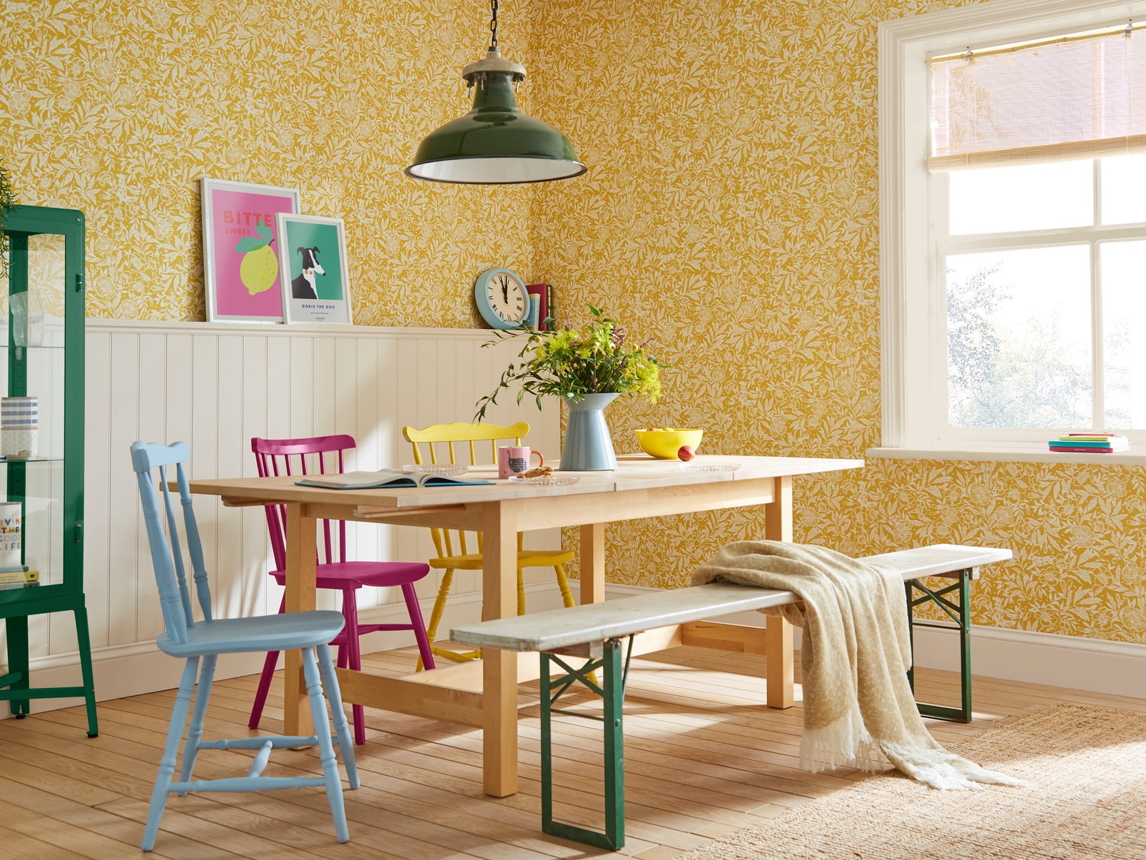 Joules Twilight Ditsy Antique Gold Wallpaper