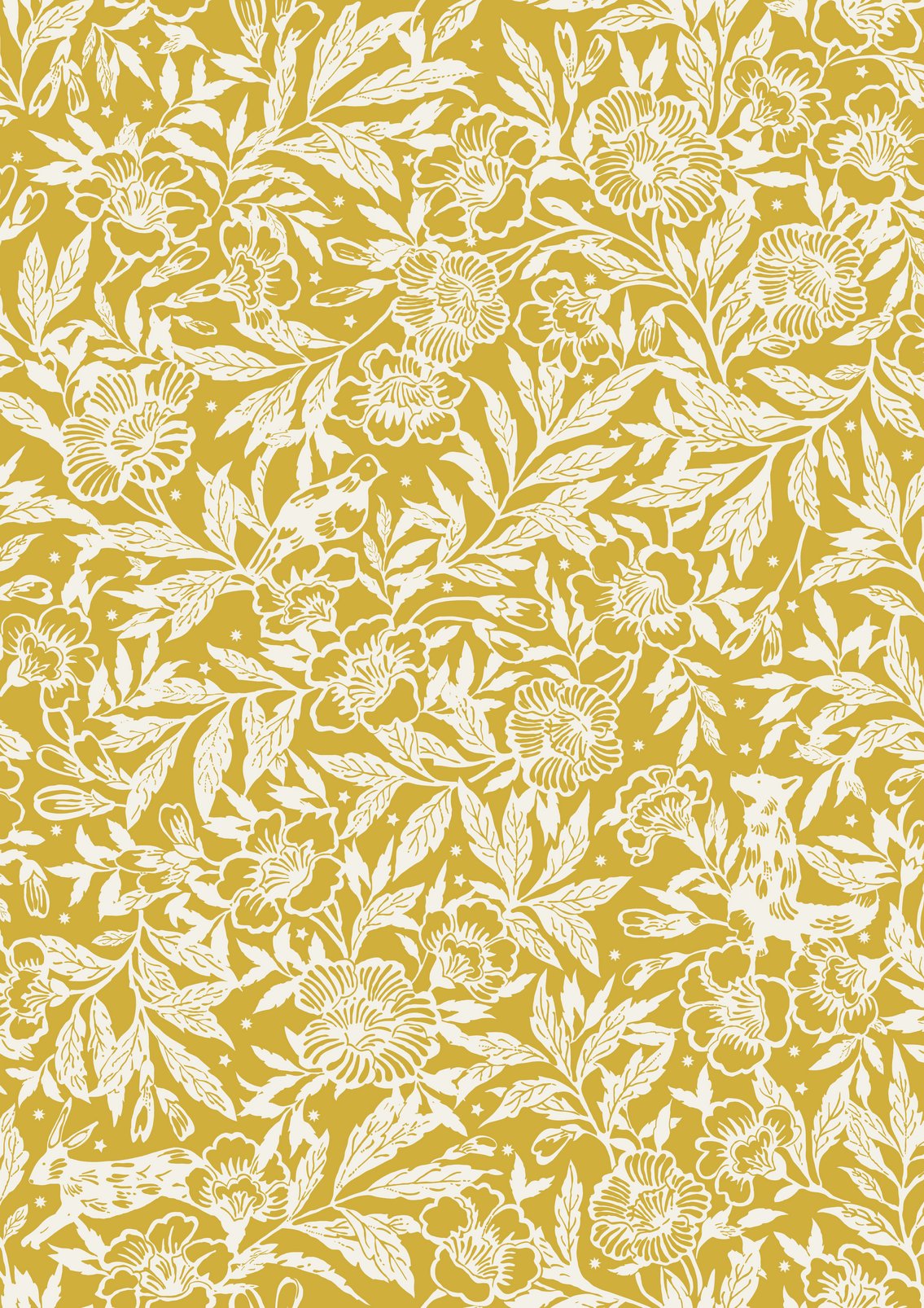 Joules Twilight Ditsy Antique Gold Wallpaper