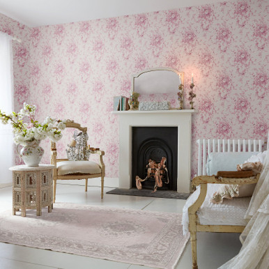 Garden Floral Pink Tonal Wallpaper - 125126_ROOMSET_GARDEN FLORAL PINK TONAL_01.jpg