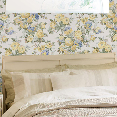 laura ashley pembrey pale gold wallpaper