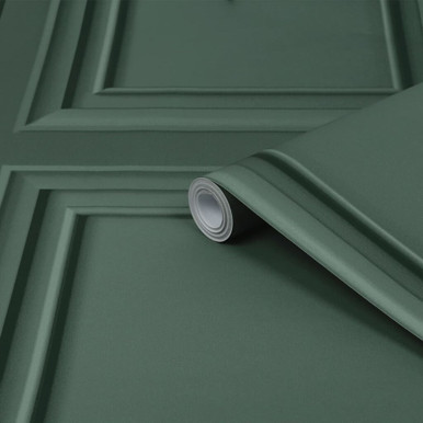 Laura Ashley Redbrook Wood Panel Fern Green Wallpaper