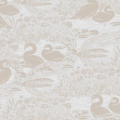 laura ashley swans dove grey wallpaper