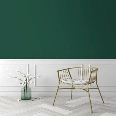 elegant leaves dark green wallpaper