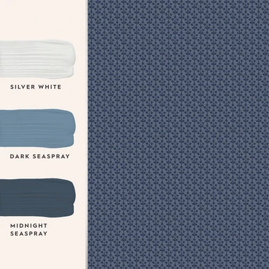 Laura Ashley Seaham Midnight Blue Wallpaper