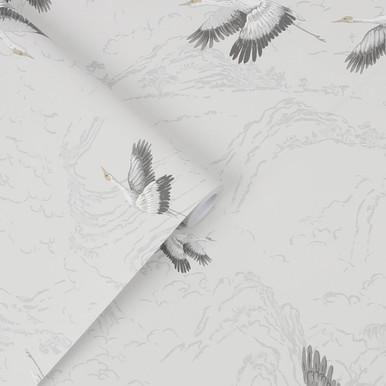 laura ashley animalia silver wallpaper