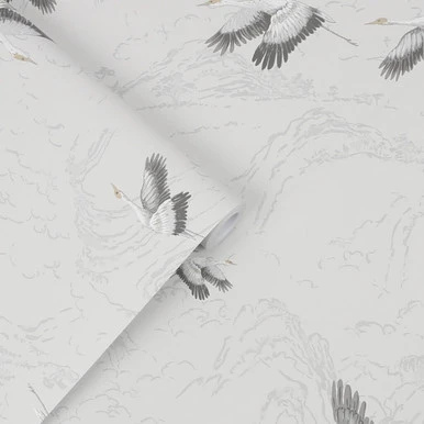 laura ashley animalia silver wallpaper