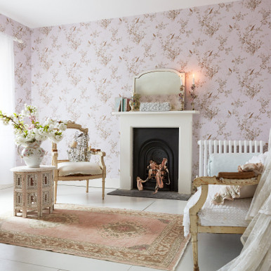 Bird Chinoiserie Pink and Gold Wallpaper - 125122_ROOMSET_BIRD CHINOISERIE PINK GOLD_01.jpg