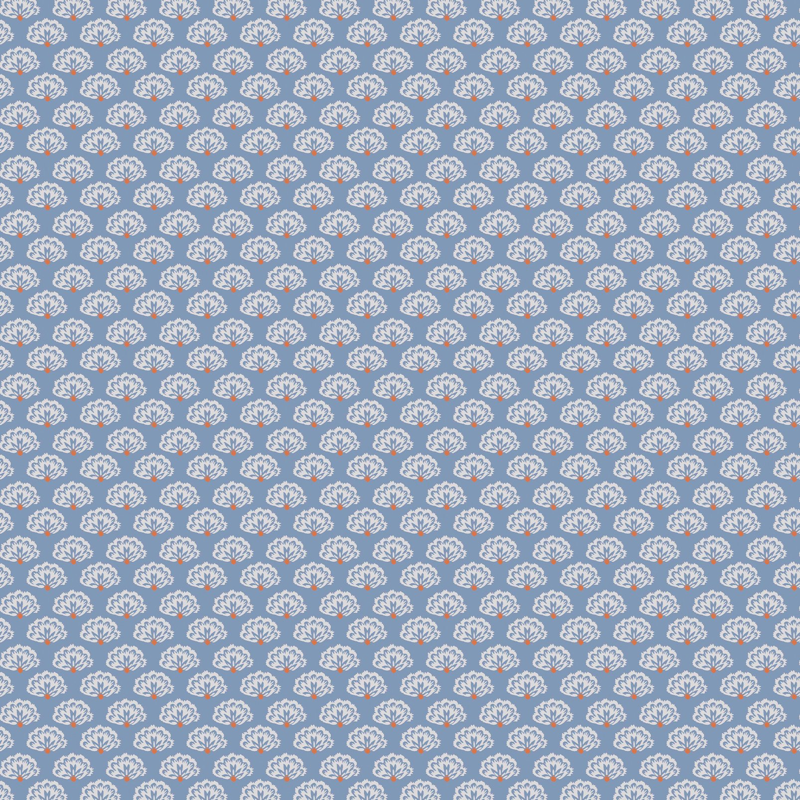 Joules Peacock Geo Blue Creme Wallpaper