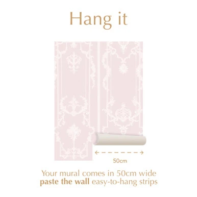 Panel Francaise Pink Bespoke Mural - 127546_INFO_PANELLING MURAL PINK_01.jpg