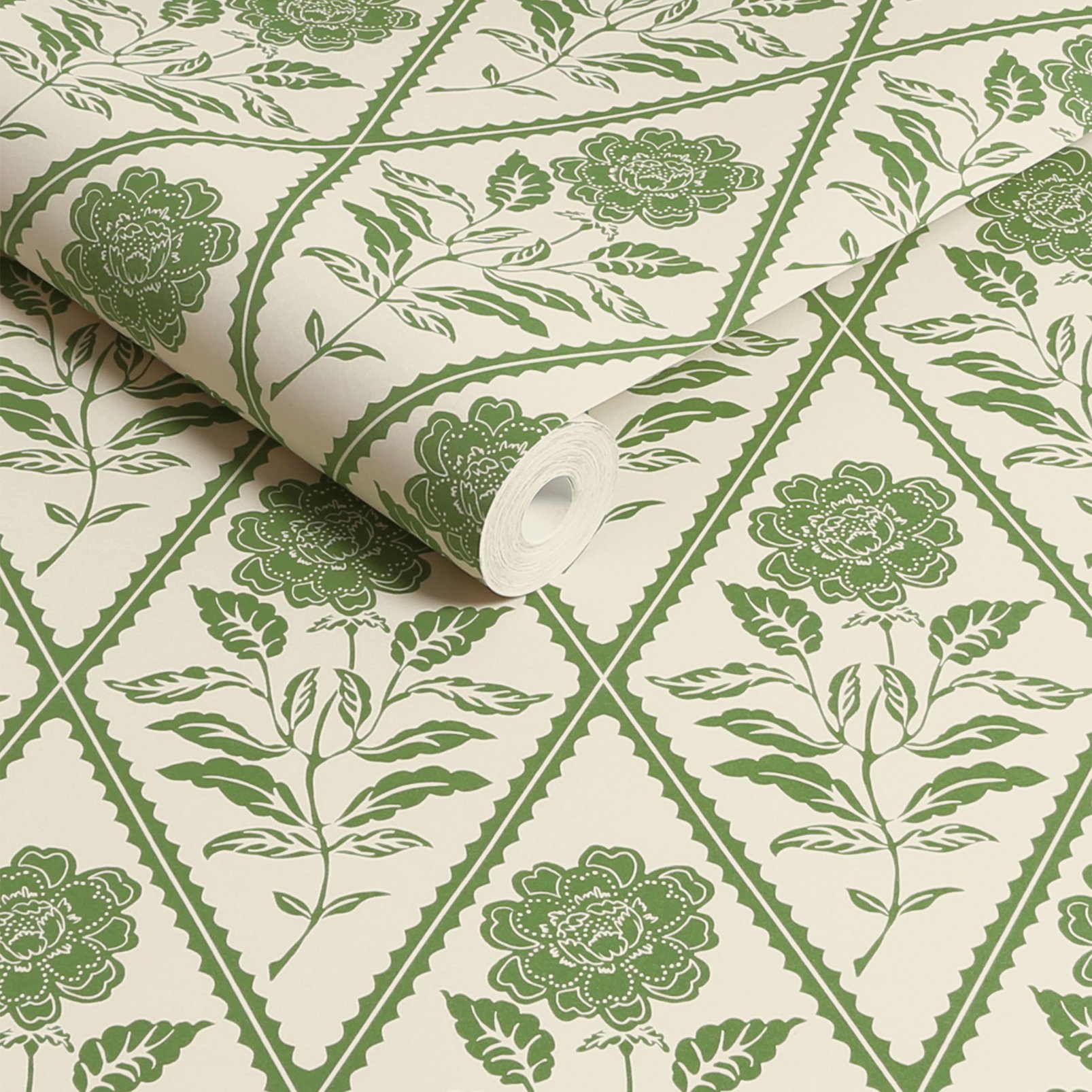 Joules Juliette Floral Cream & Green Wallpaper