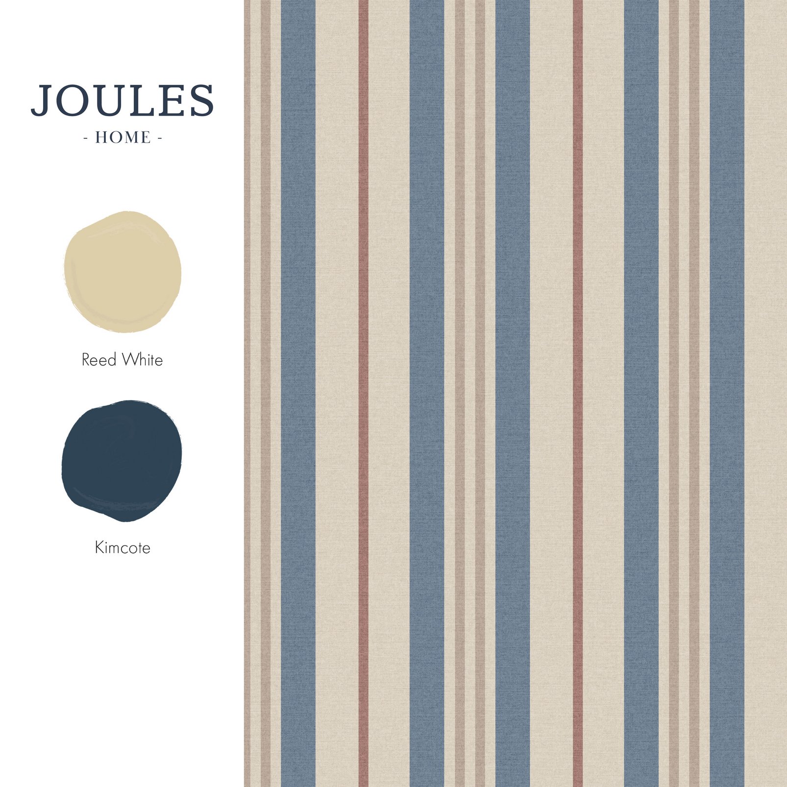 Joules Grove Stripe Pink & Blue Wallpaper