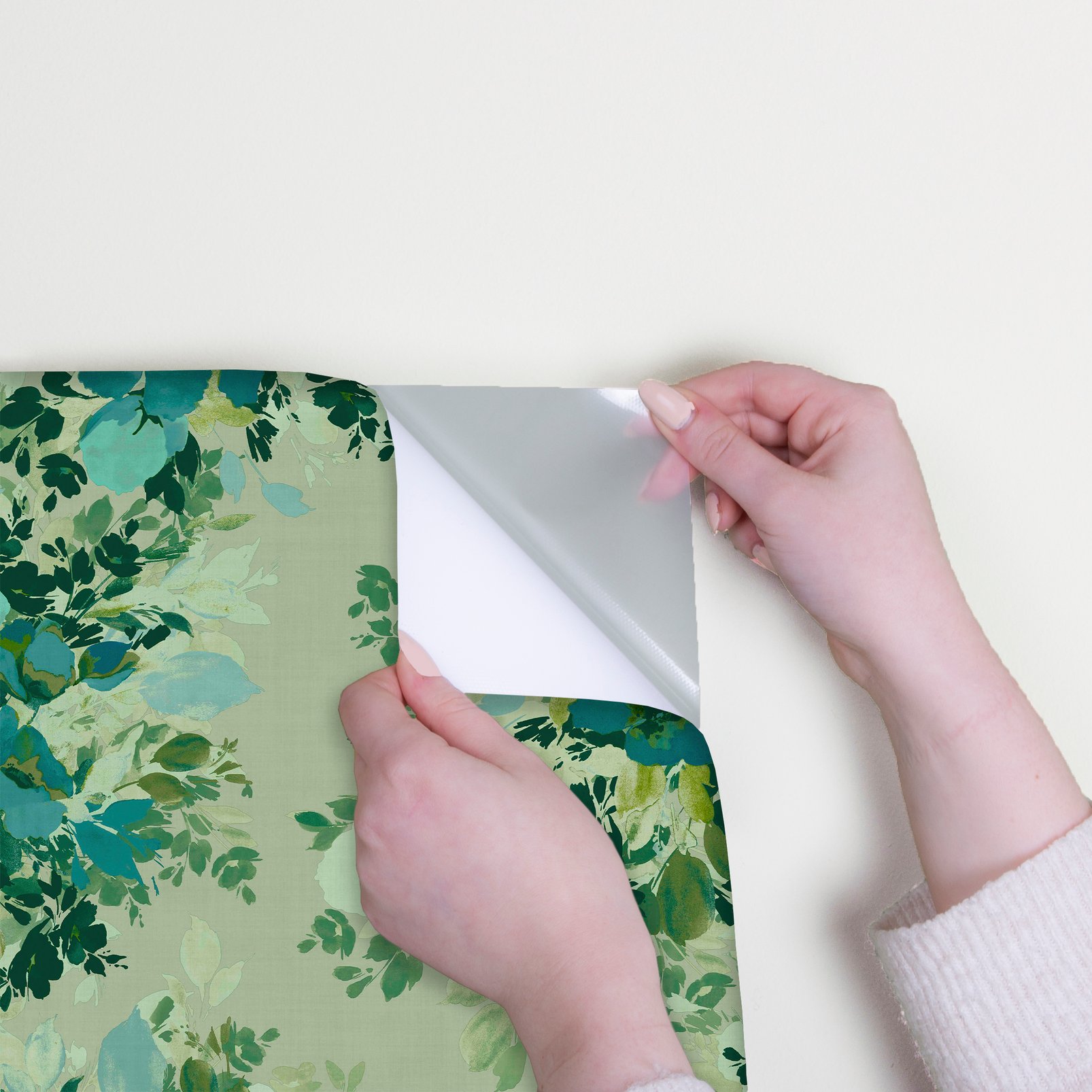 Nicole Miller Botanic Peel & Stick Sage Wallpaper