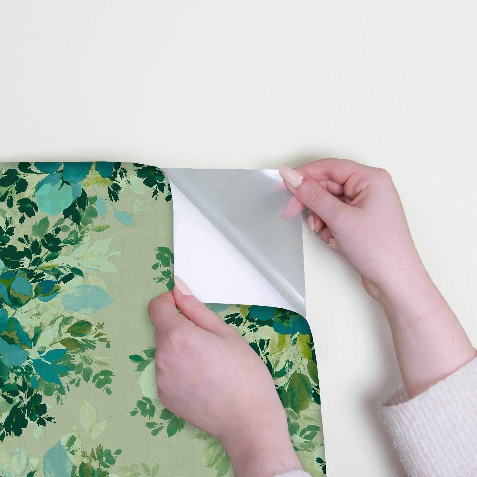 Nicole Miller Botanic Peel & Stick Sage Wallpaper
