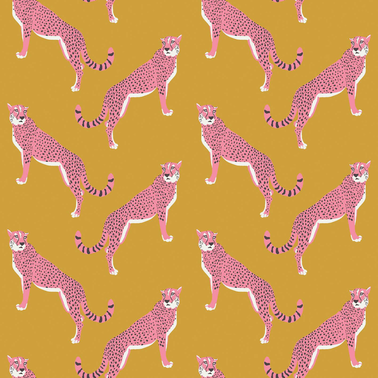 Nicole Miller Guepardo Peel & Stick Ochre Wallpaper