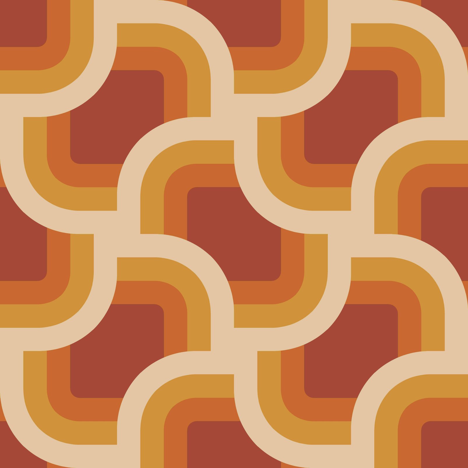 Nicole Miller Retro Geo Peel & Stick Clay / Turmeric Wallpaper