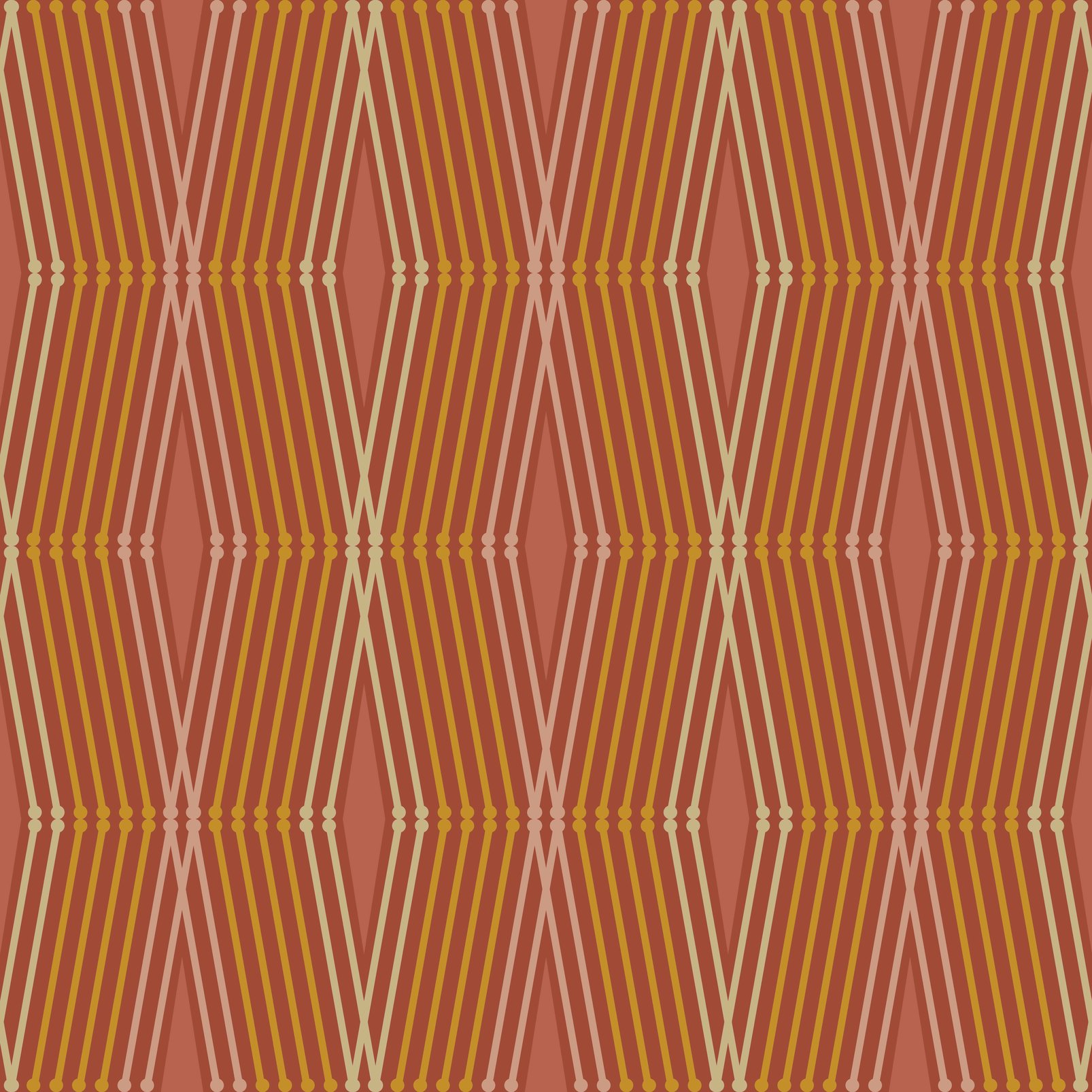 Nicole Miller Hard Edge Ogee Peel & Stick Clay Wallpaper