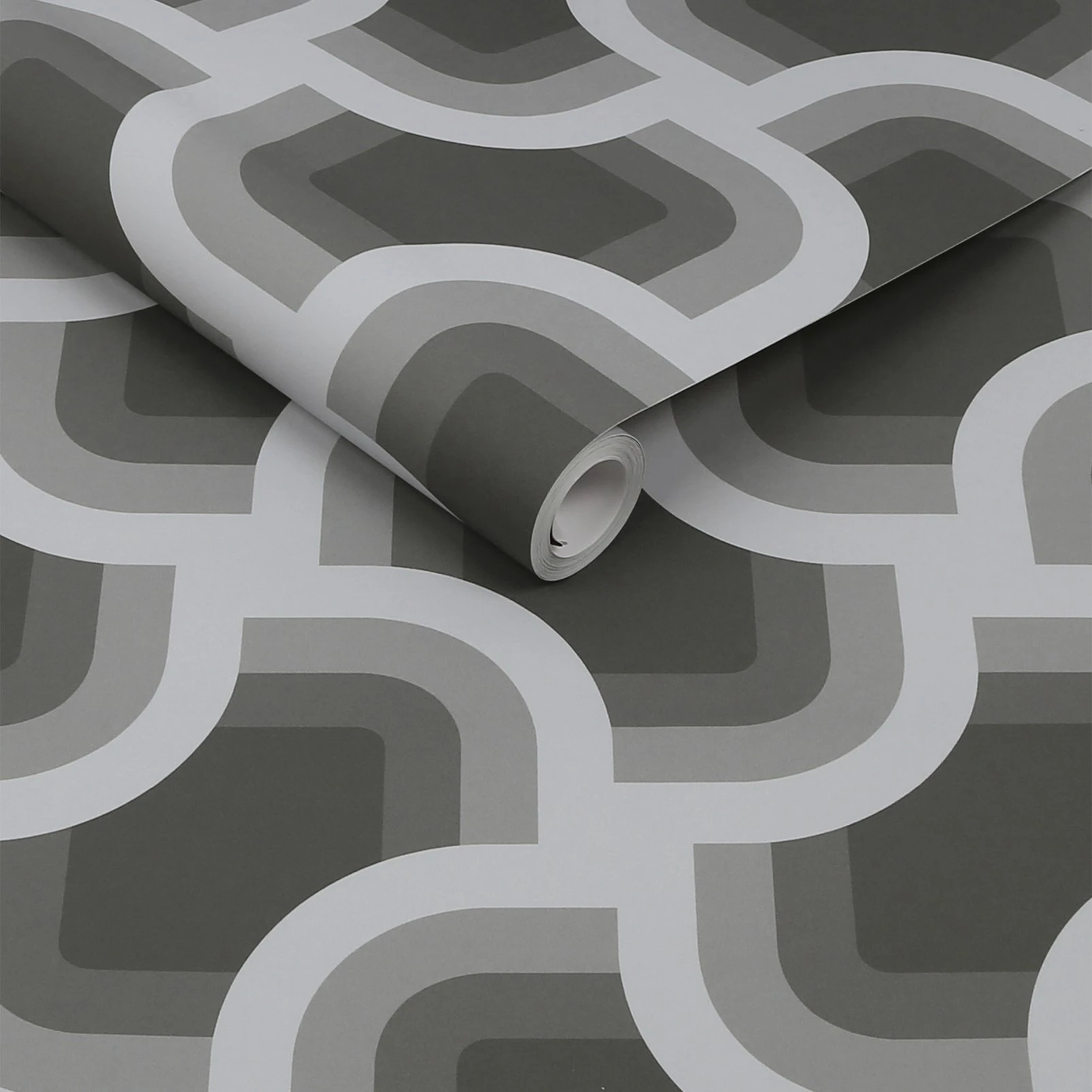 Nicole Miller Retro Geo Peel & Stick Black Wallpaper