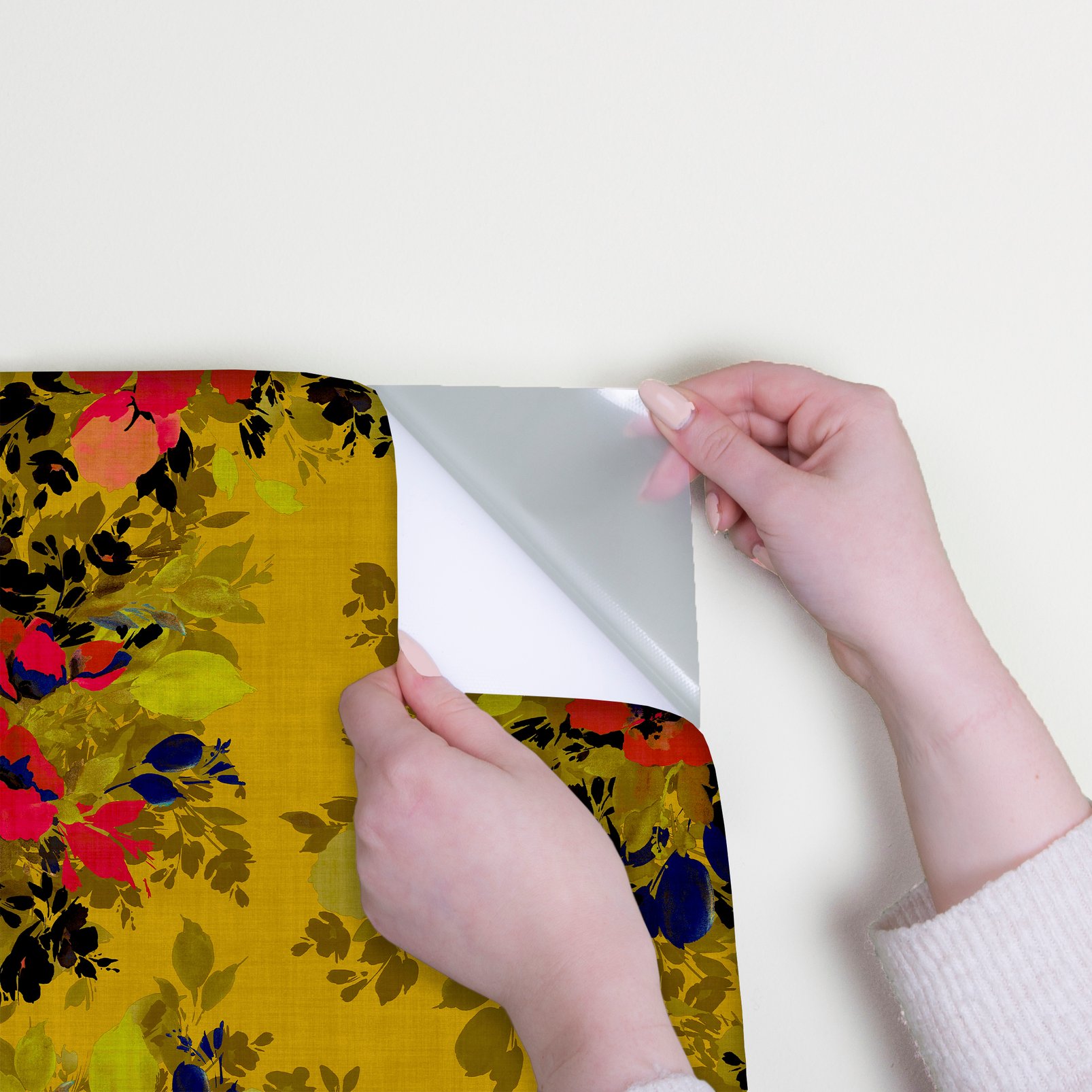 Nicole Miller Botanic Peel & Stick Ochre Wallpaper