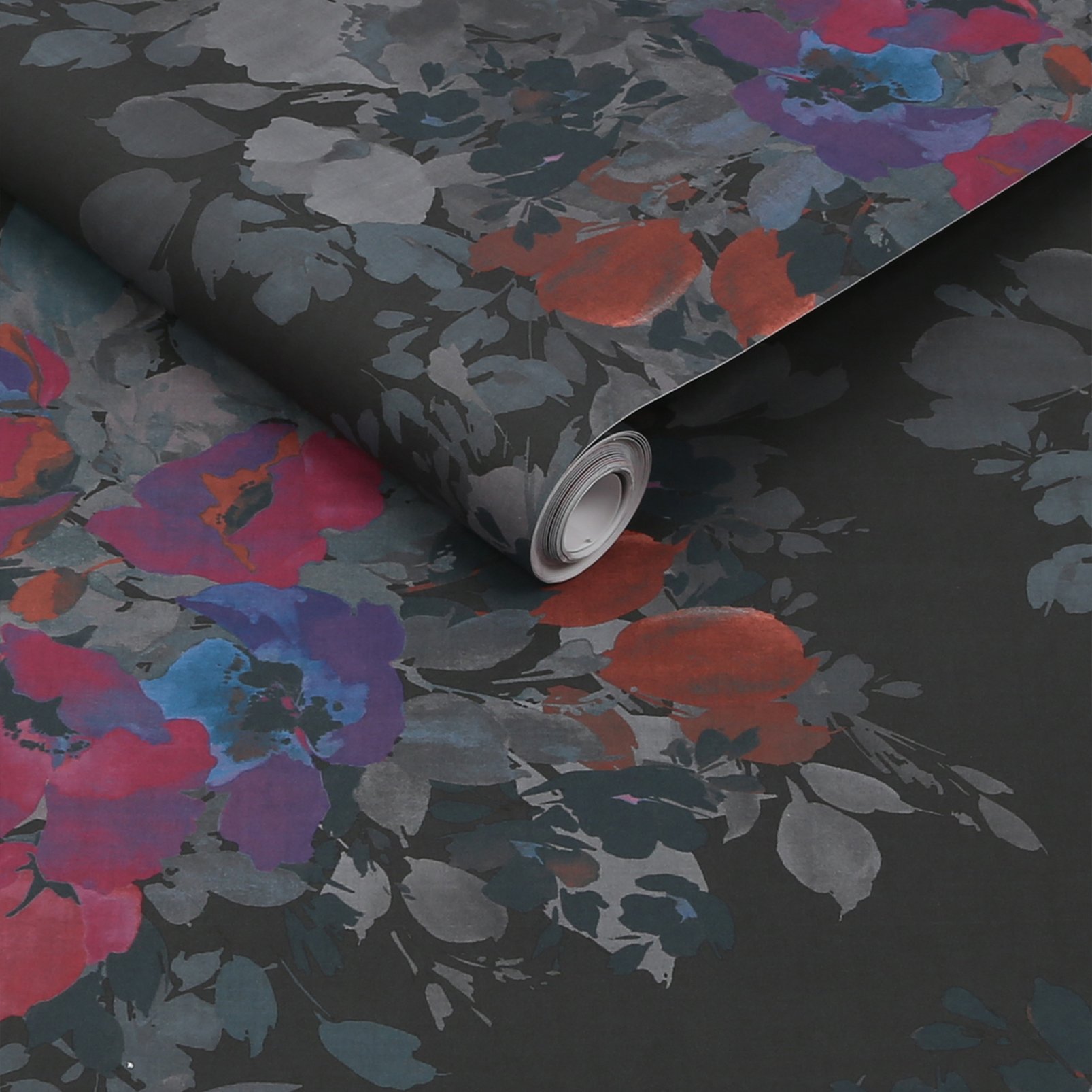 Nicole Miller Botanic Peel & Stick Black Wallpaper