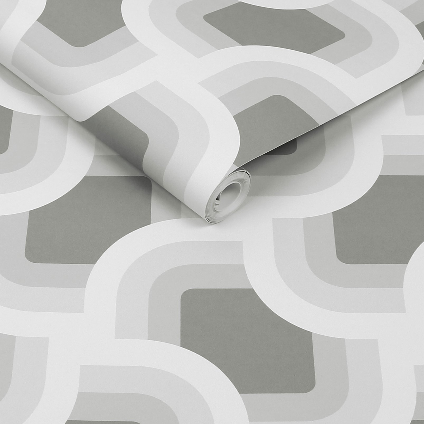 Nicole Miller Retro Geo Peel & Stick Smoke Wallpaper