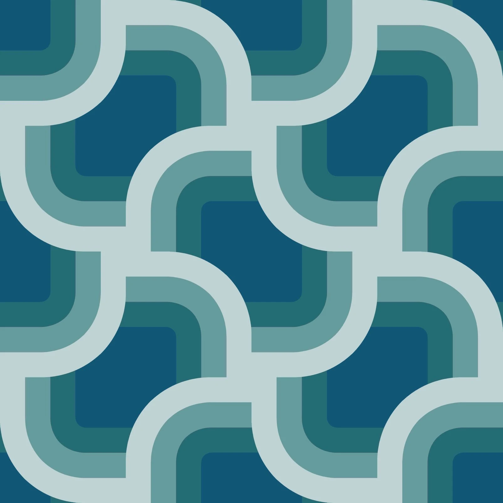 Nicole Miller Retro Geo Peel & Stick Peacock Blue Wallpaper