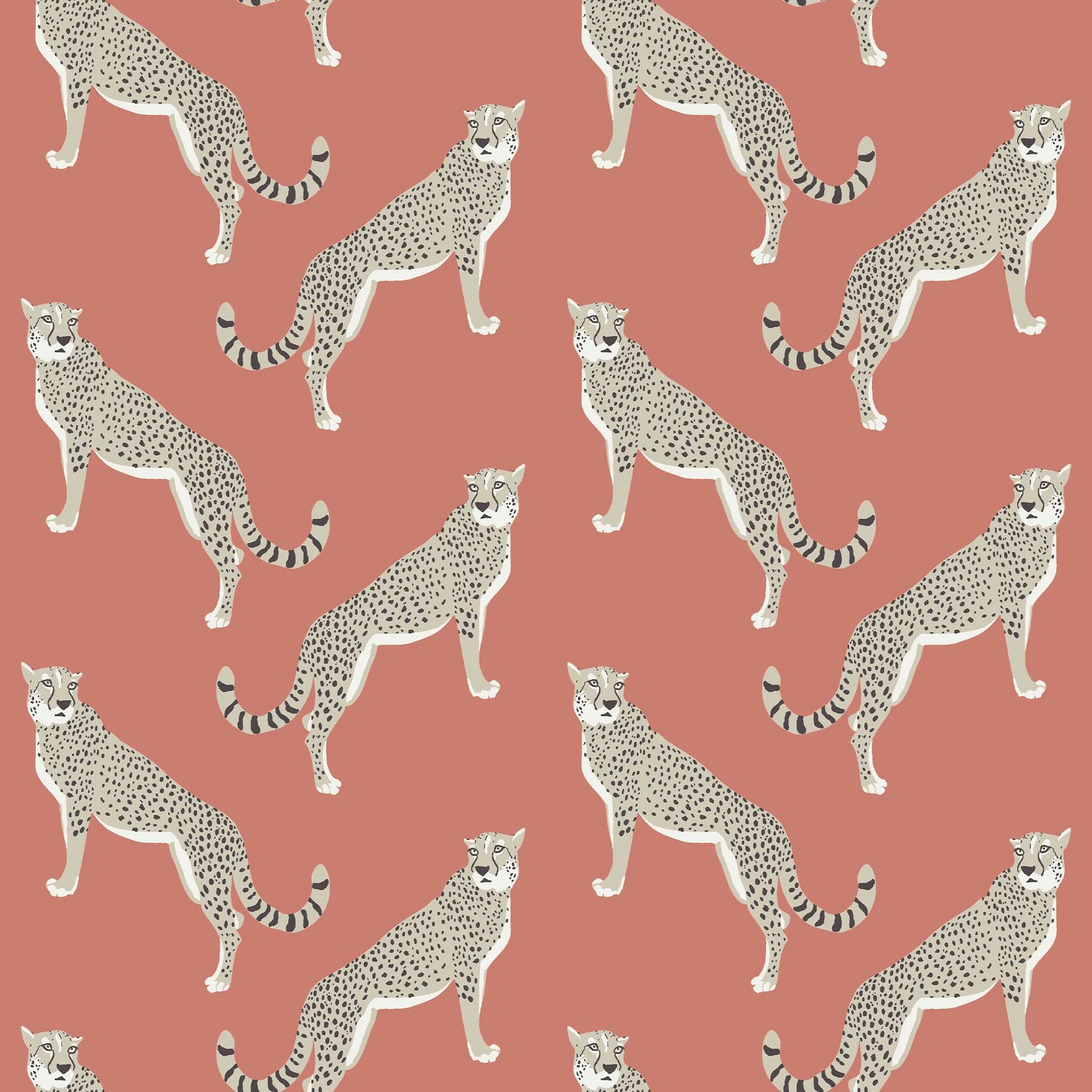 Nicole Miller Guepardo Peel & Stick Coral Wallpaper
