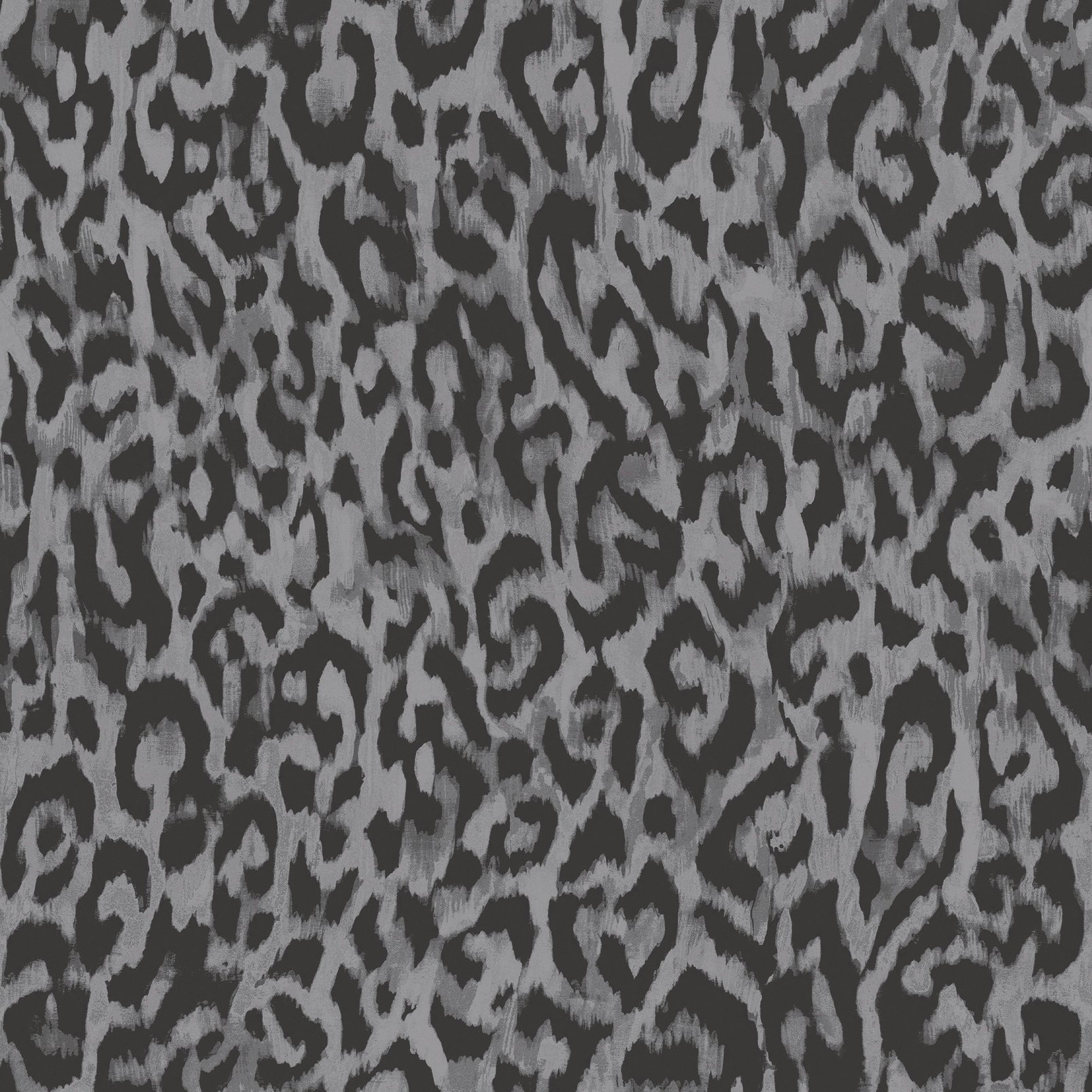 Nicole Miller Laid Back Leopard Peel & Stick Black Wallpaper
