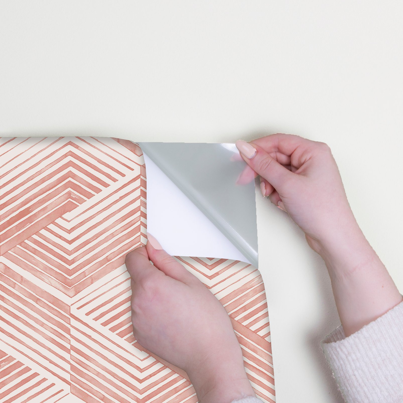 Nicole Miller Geo Movement Peel & Stick Clay Wallpaper