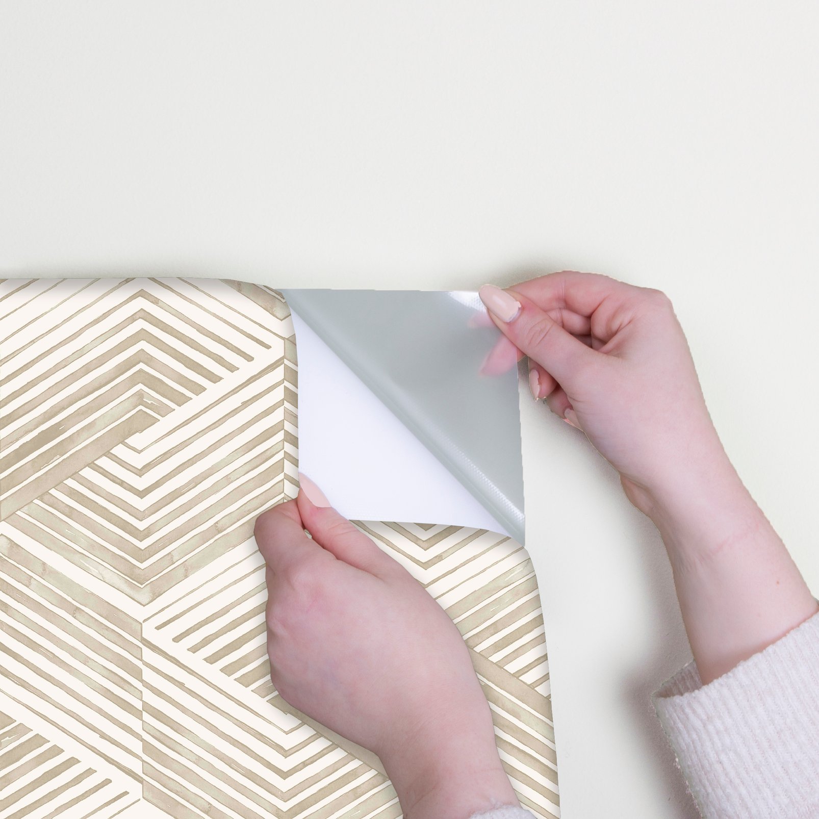 Nicole Miller Geo Movement Peel & Stick Twine Wallpaper