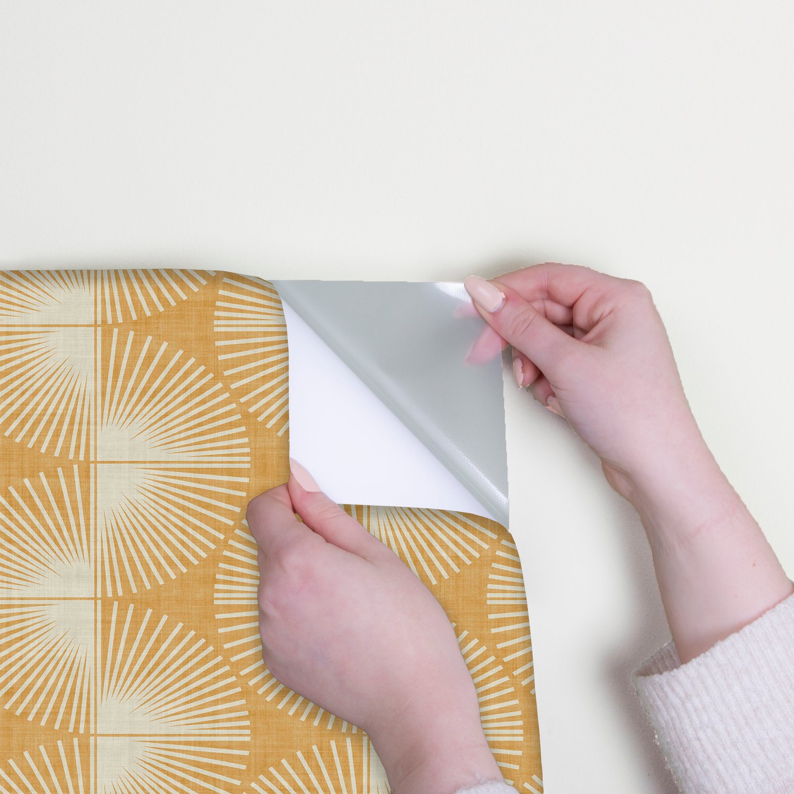 Nicole Miller Kendall Geo Peel & Stick Turmeric Wallpaper