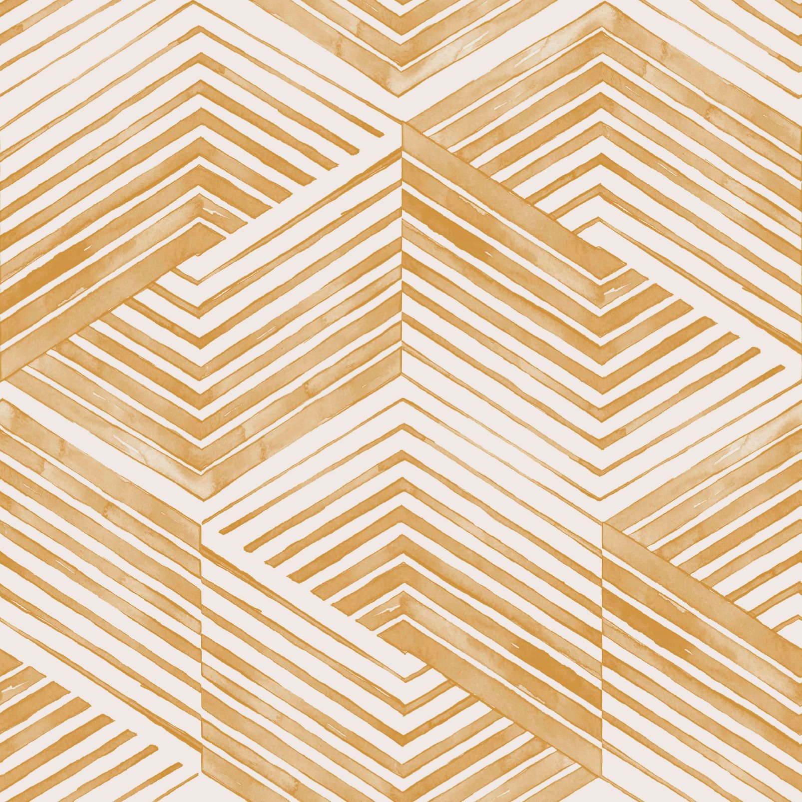 Nicole Miller Geo Movement Peel & Stick Turmeric Wallpaper