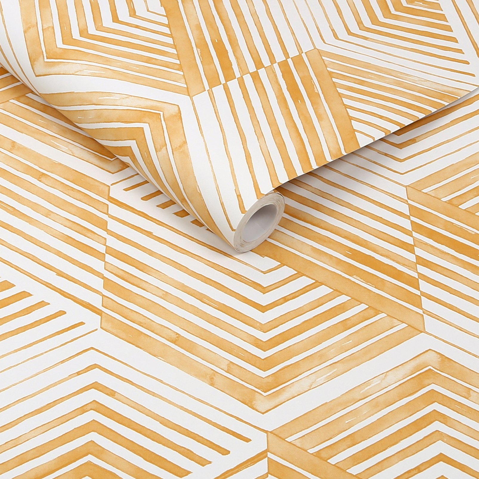 Nicole Miller Geo Movement Peel & Stick Turmeric Wallpaper