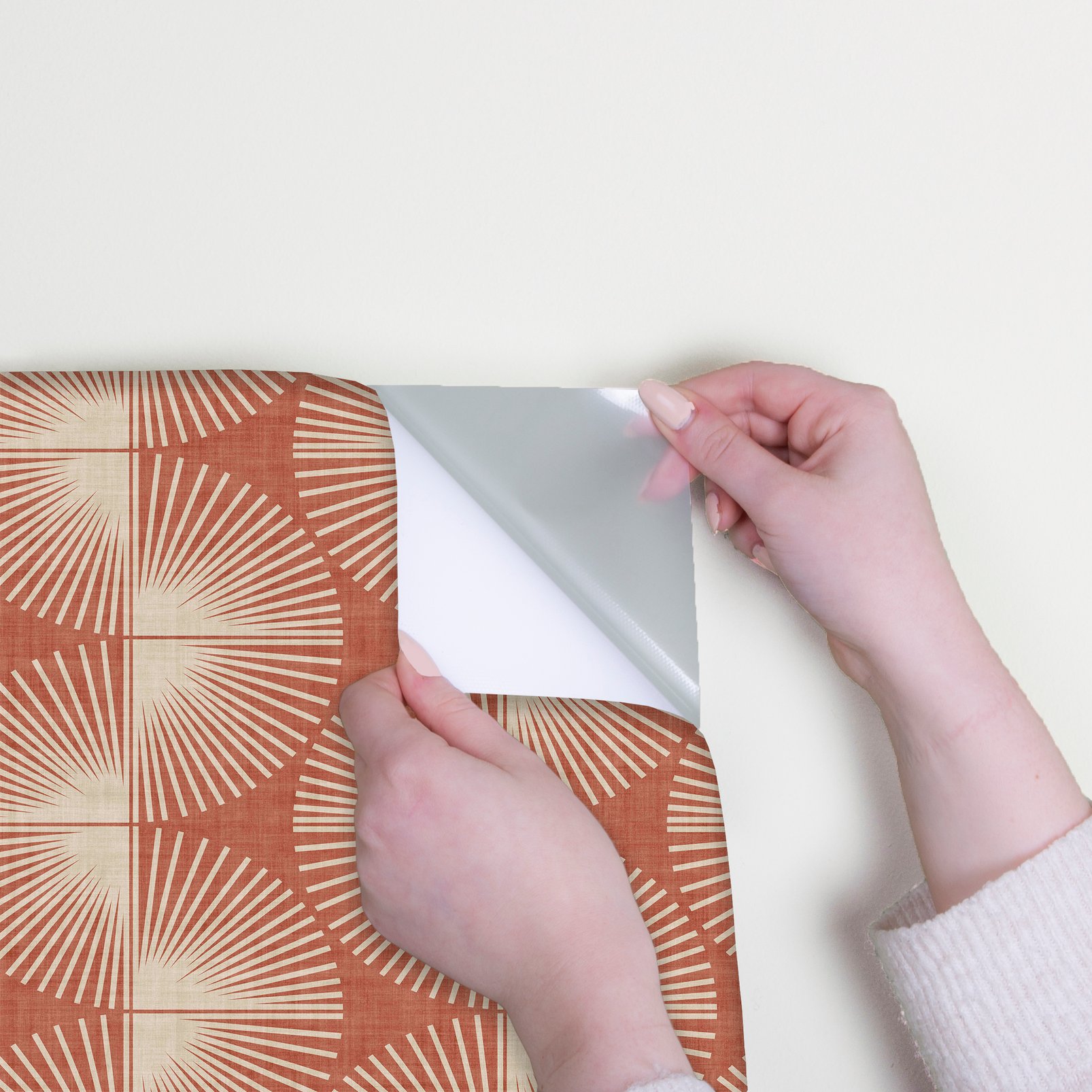 Nicole Miller Kendall Geo Peel & Stick Clay Wallpaper