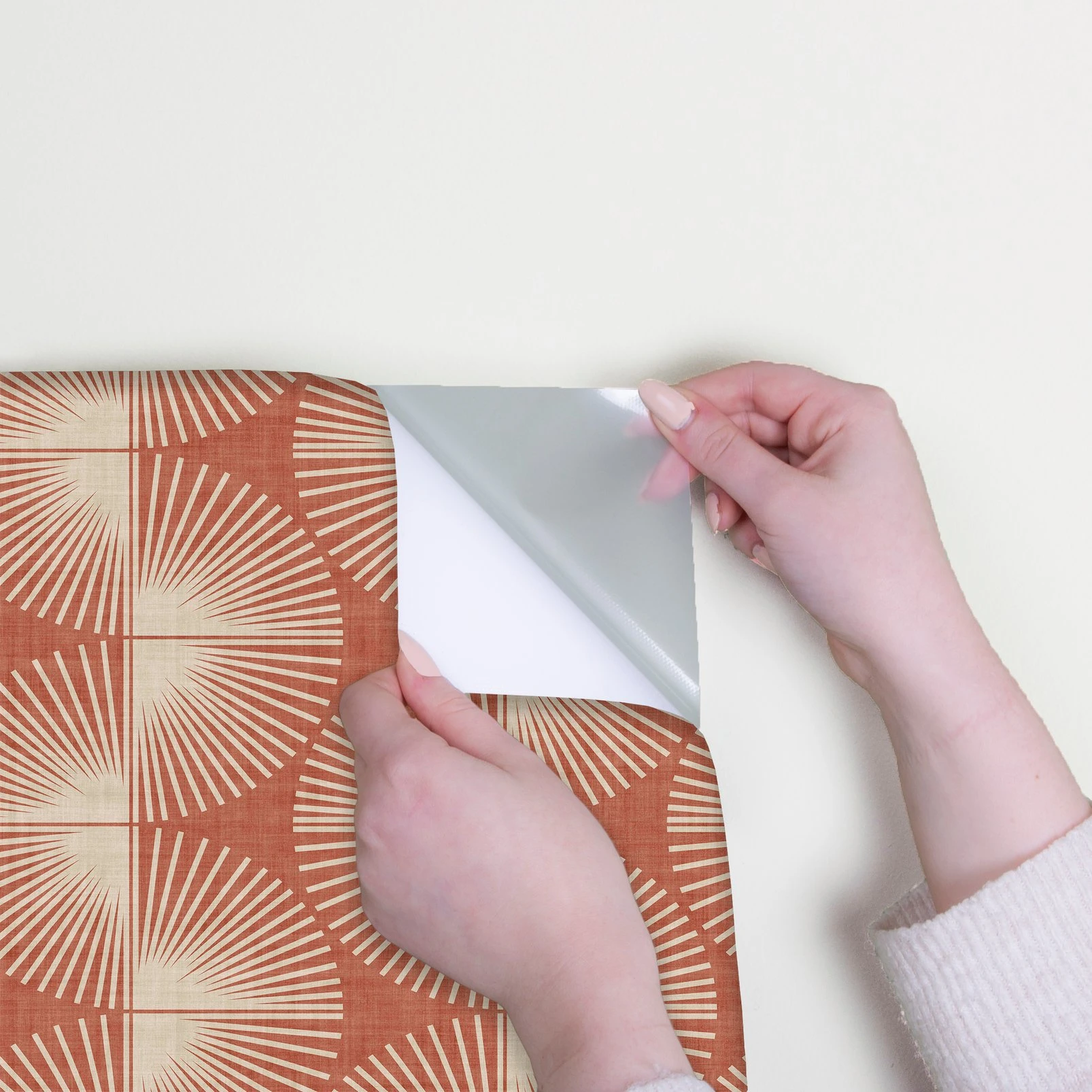 Nicole Miller Kendall Geo Peel & Stick Clay Wallpaper