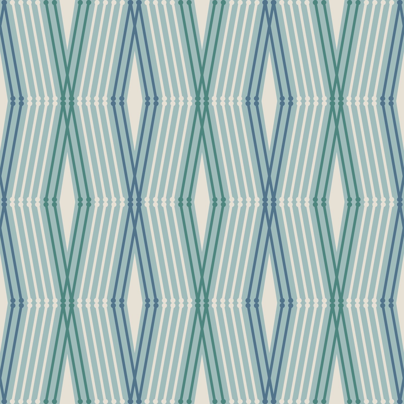 Nicole Miller Hard Edge Ogee Peel & Stick Chambray Wallpaper