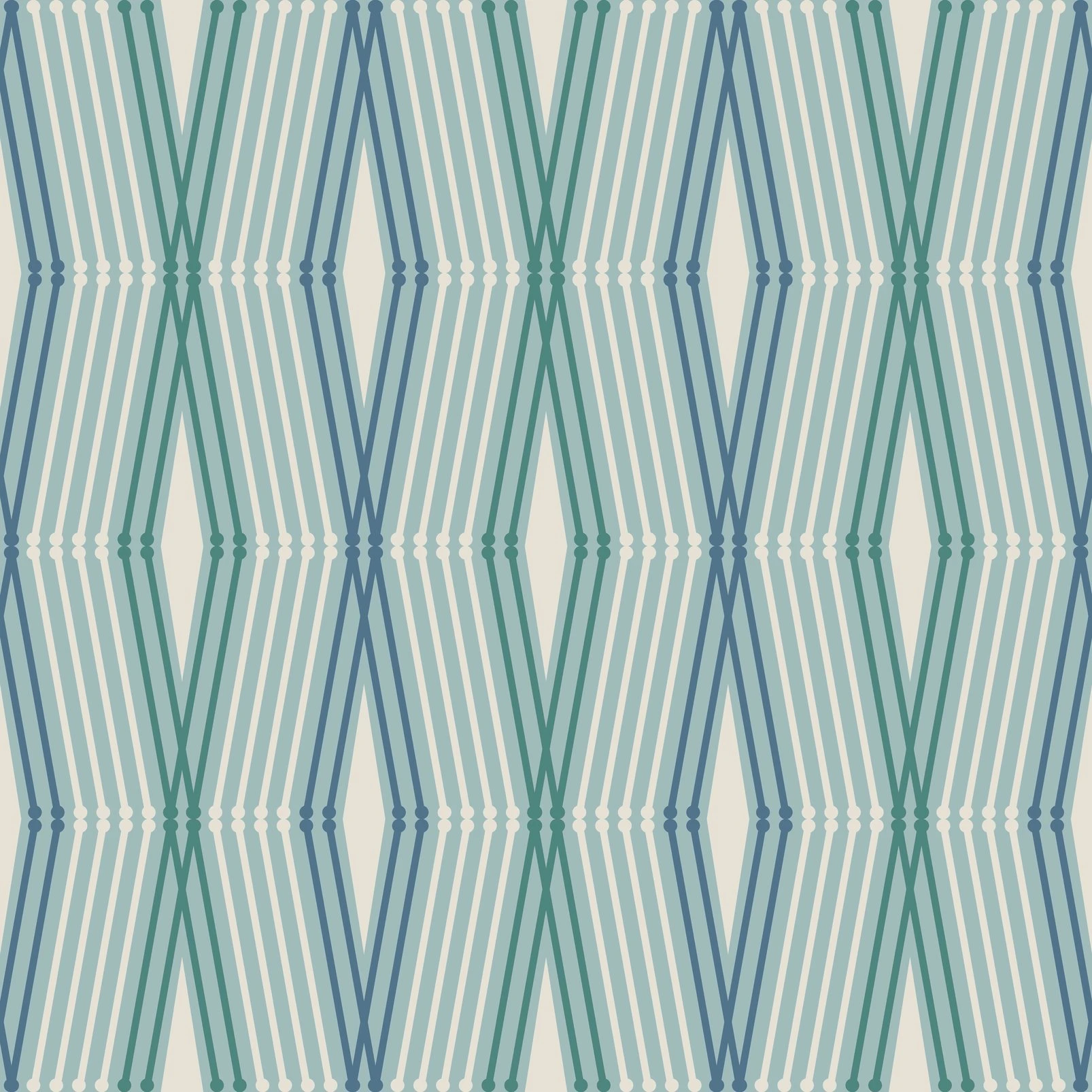 Nicole Miller Hard Edge Ogee Peel & Stick Chambray Wallpaper