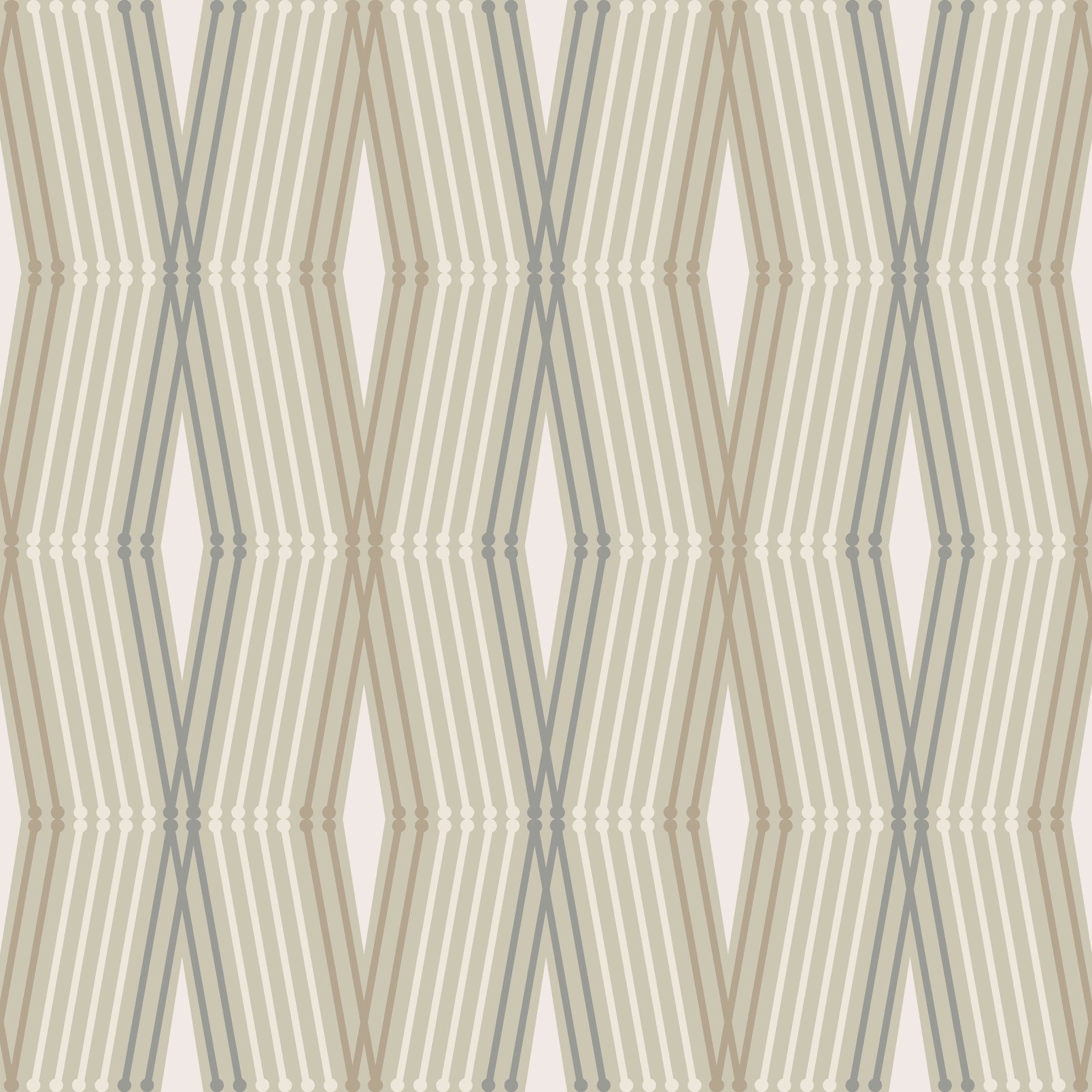 Nicole Miller Hard Edge Ogee Peel & Stick Twine Wallpaper