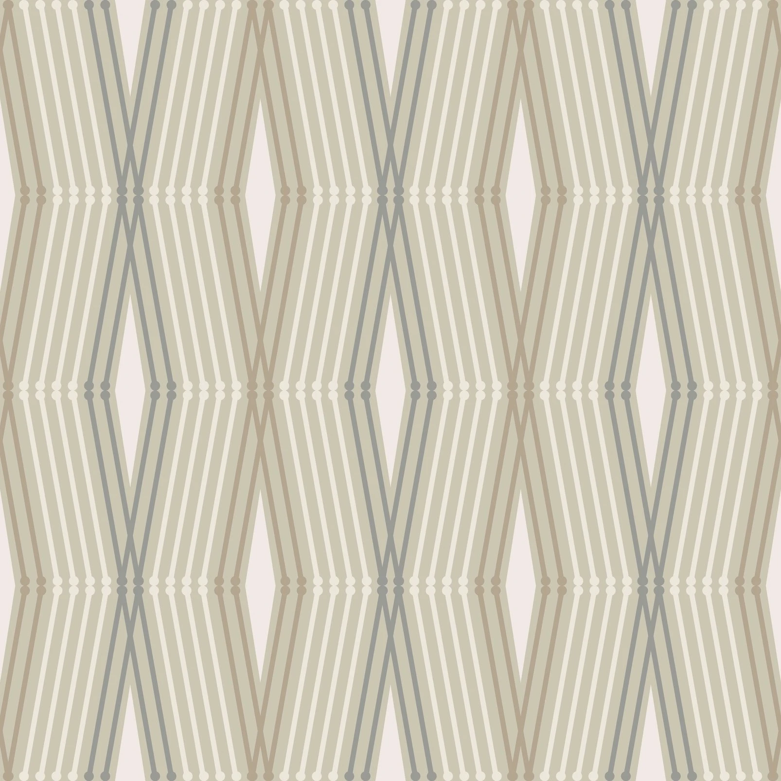 Nicole Miller Hard Edge Ogee Peel & Stick Twine Wallpaper