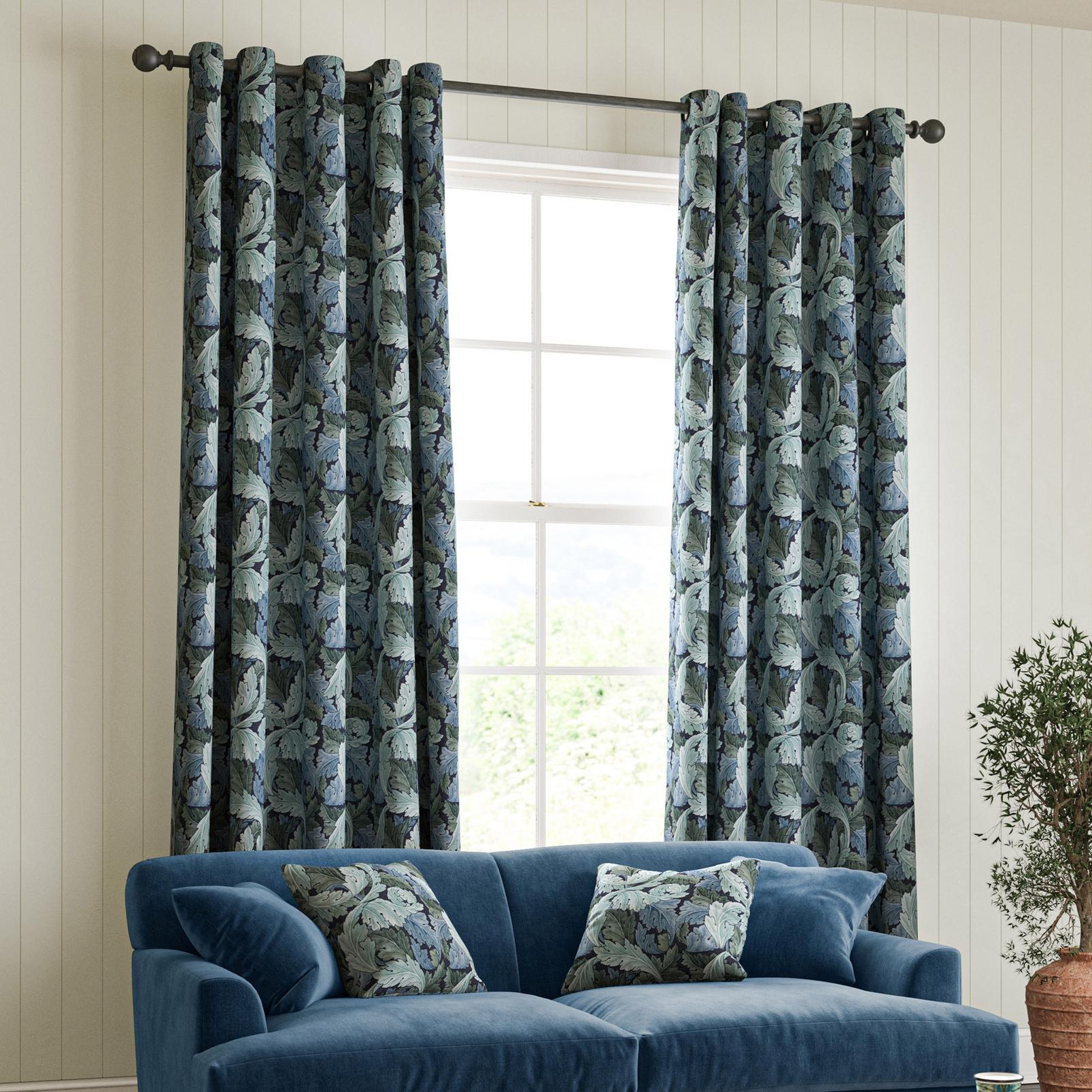 Acanthus Indigo Curtains by William Morris At Home