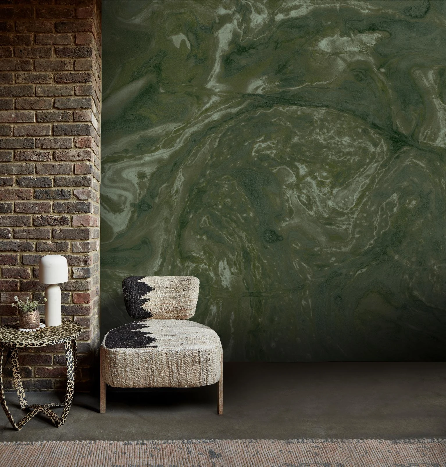 Abigail Ahern Ethereal Marble Moss Bespoke Mural