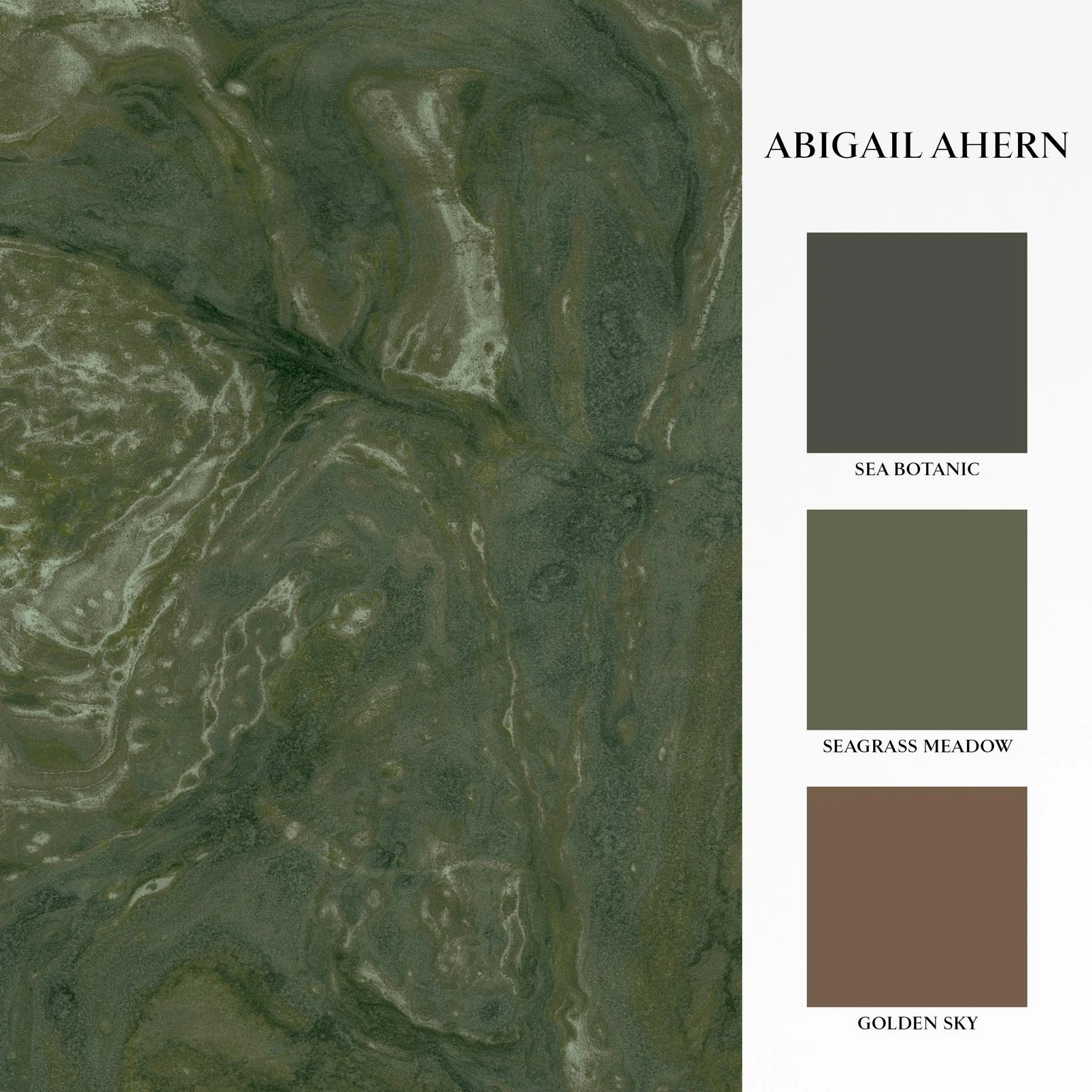 Abigail Ahern Ethereal Marble Moss Bespoke Mural