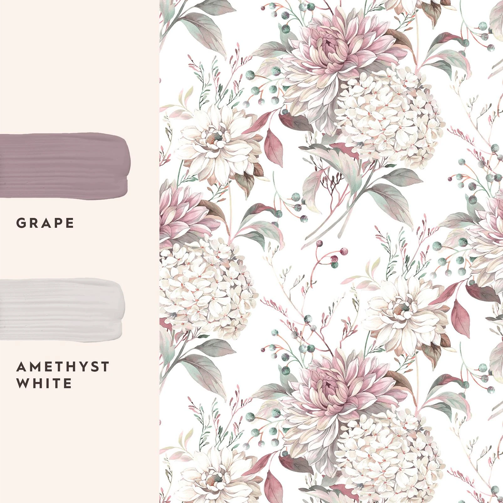 Laura Ashley Heatherwick Trail Grape Wallpaper